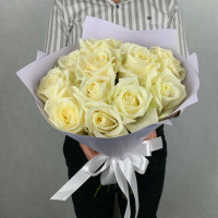 Bouquet of 11 white roses